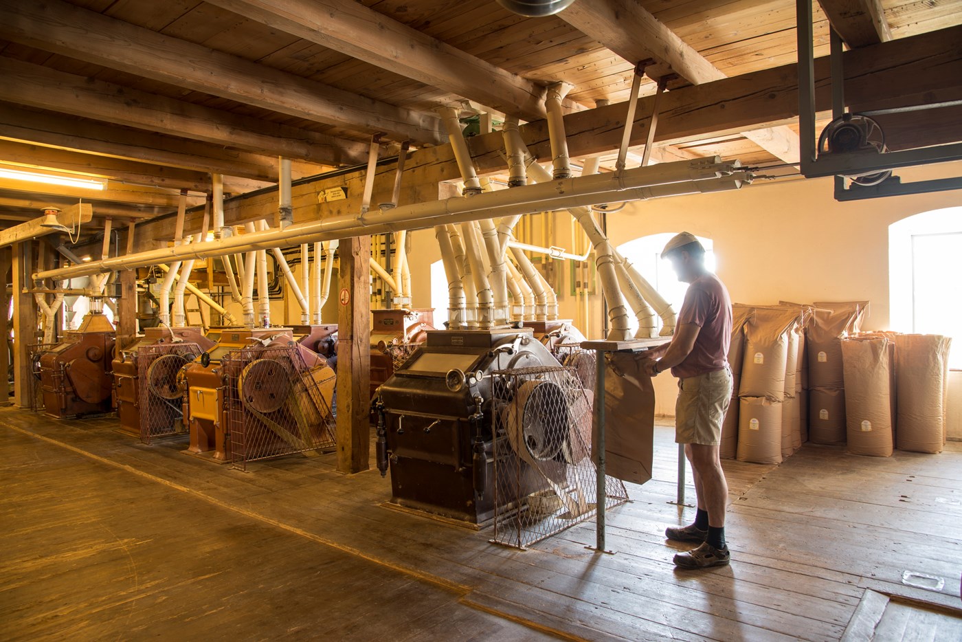 Berghofer Mühle: Innenansicht von der Mühle