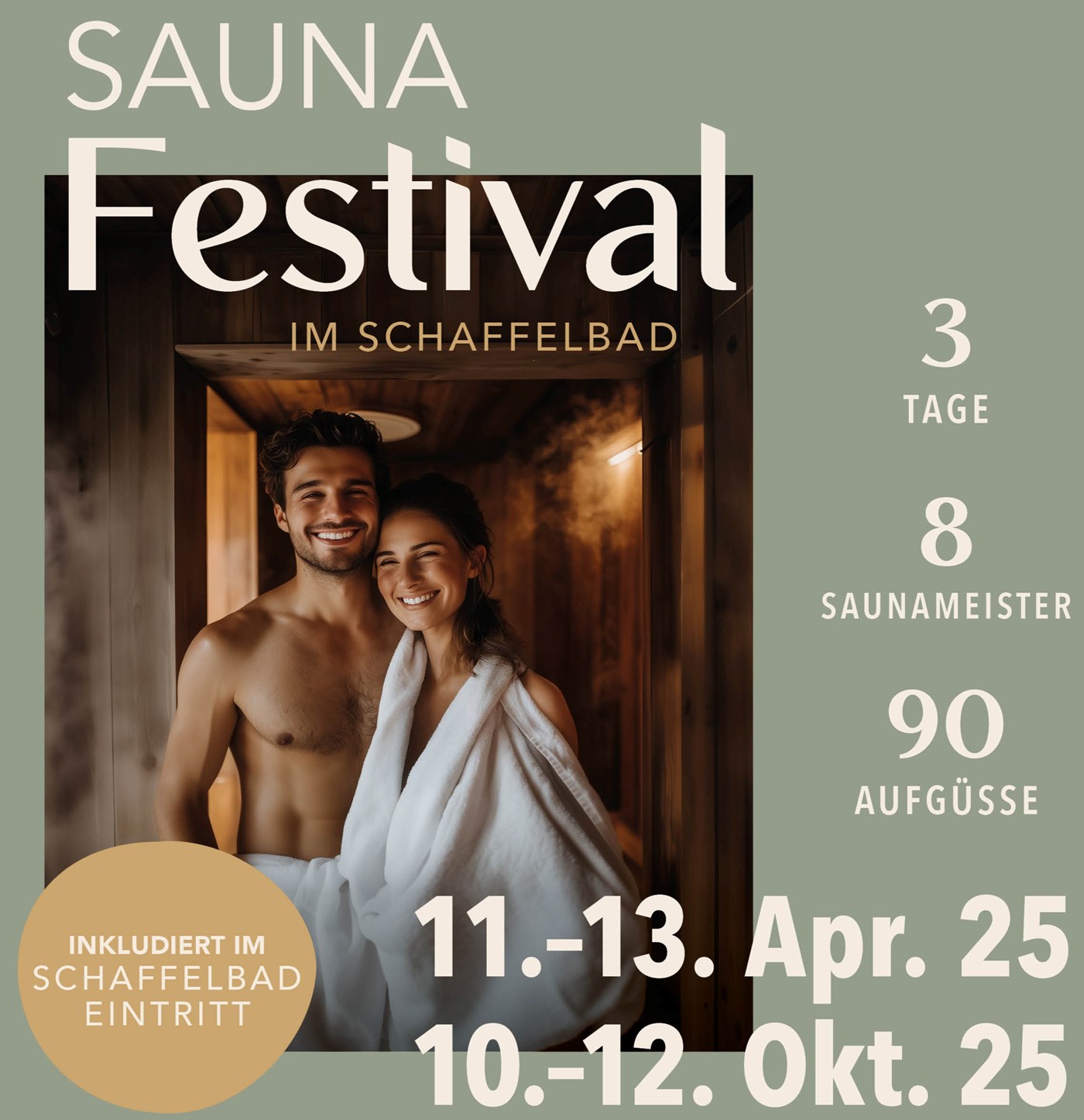 Schaffelbad Saunafestival Ankünder