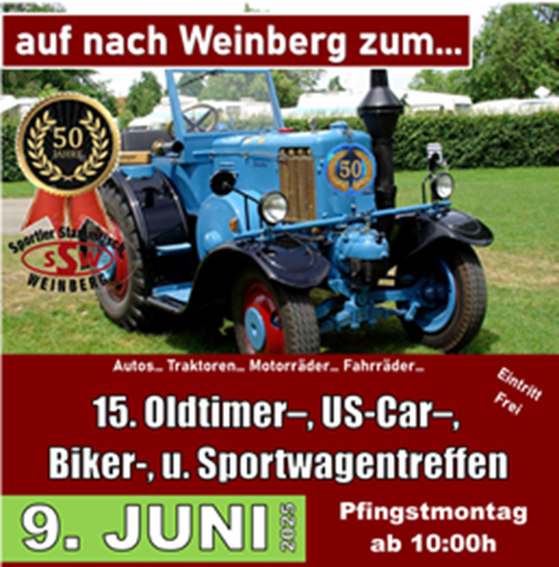 Oldtimertreffen Weinberg Plakat